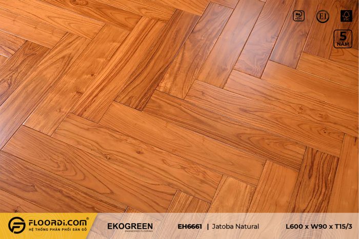 Sàn gỗ EH6661 Jatoba Natural - Herringbone - 15/3mm