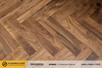 Sàn gỗ EH6663 American Walnut - Herringbone - 15/3mm