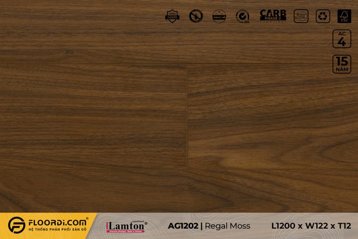 Sàn gỗ AG 1202 Regal Moss 12mm AC4