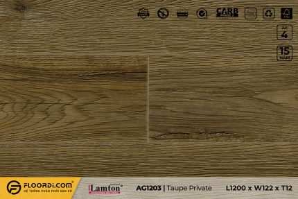 Sàn gỗ 1203 Taupe Private 12mm AC4