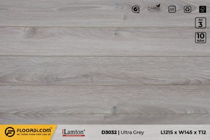 Sàn gỗ D3032 Ultra Grey 12mm AC3