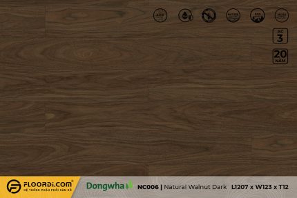 Sàn gỗ NC006 Natural Walnut Dark 12mm AC3