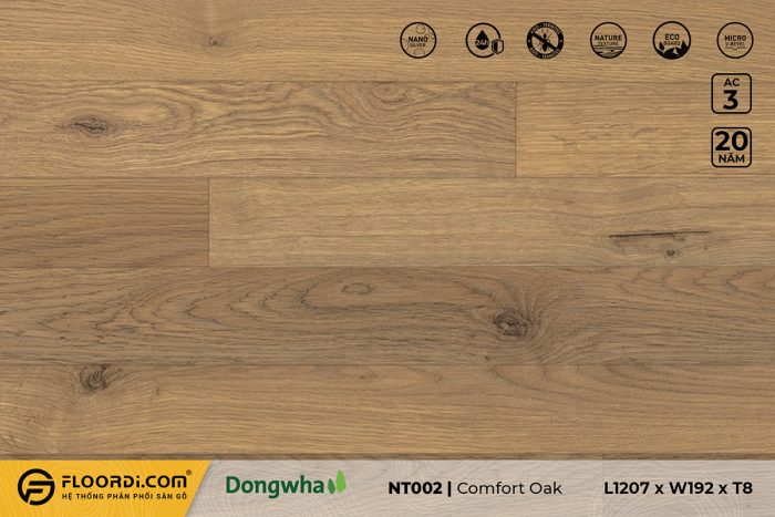 Sàn gỗ NT002 Comfort Oak 8mm AC3