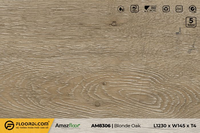 Sàn nhựa AM8306 Blonde Oak - 4mm