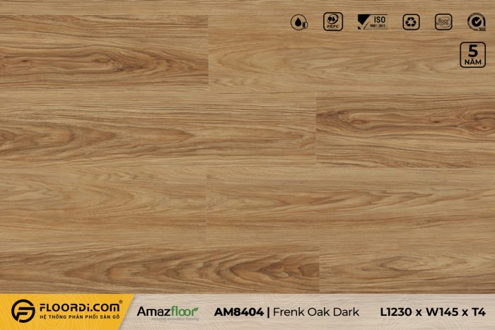 Sàn nhựa AM8404 Frenck Oak Dark - 4mm