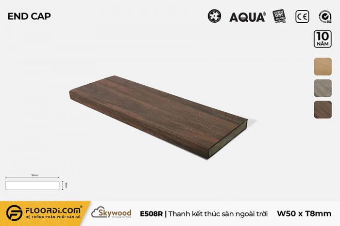 Thanh kết thúc E508R - Rosewood - 8mm