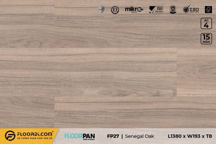 Sàn gỗ FP27 Senegal Oak 8mm AC4