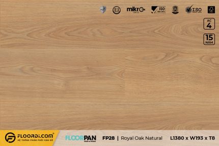 Sàn gỗ FP28 Royal Oak Natural 8mm AC4