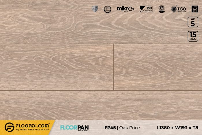 Sàn gỗ FP45 Price Oak 8mm AC5