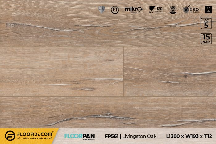 Sàn gỗ FP561 Livingston Oak 12mm AC5