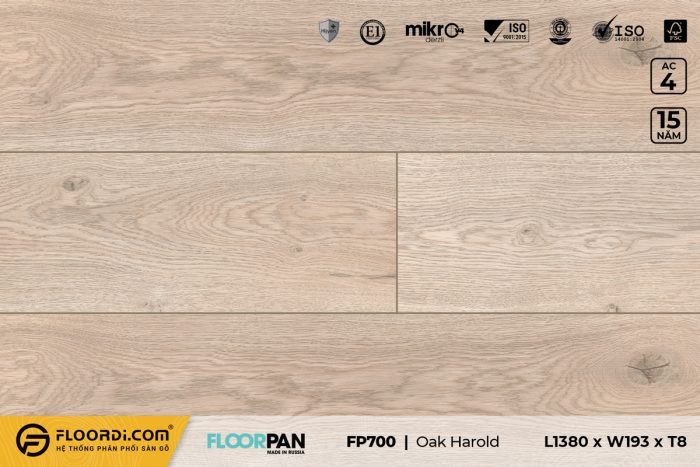 Sàn gỗ FP700 Oak Harold 8mm AC4