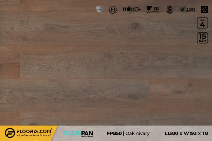 Sàn gỗ FP850 Oak Aivary 8mm AC4