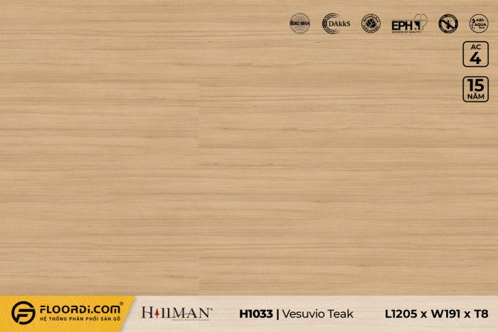 Sàn gỗ H1033 Vesuavio Teak 8mm AC4