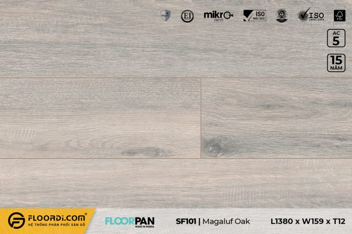 Sàn gỗ SF101 Manaluf Oak 12mm AC5