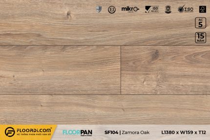 Sàn gỗ SF104 Zamora Oak 12mm AC5