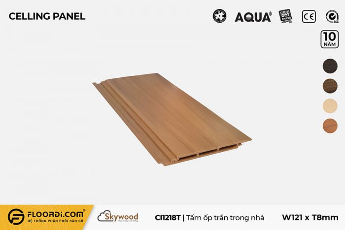 Tấm Ốp tường - Ốp trần CI1218T - Golden Teak - 8mm