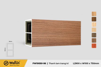 Thanh lam trang trí FW10050-06 - Red walnut - 50mm