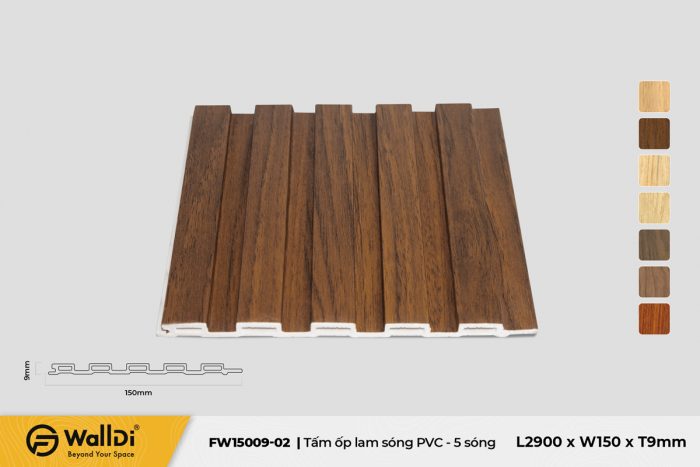 Lam nhựa 5 sóng FW15009-02 - Special Walnut - 9mm