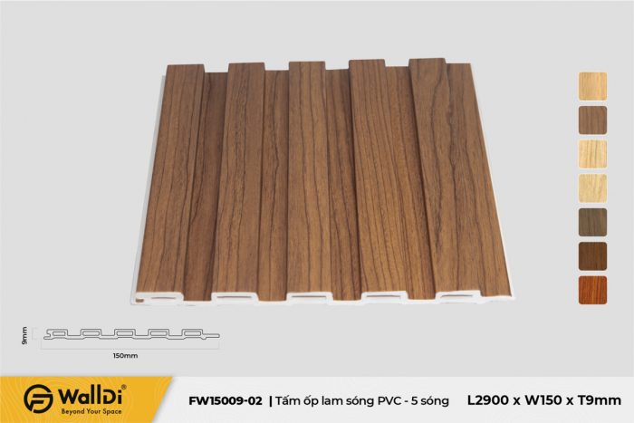 Lam nhựa 5 sóng FW15009-02 - Special Walnut - 9mm