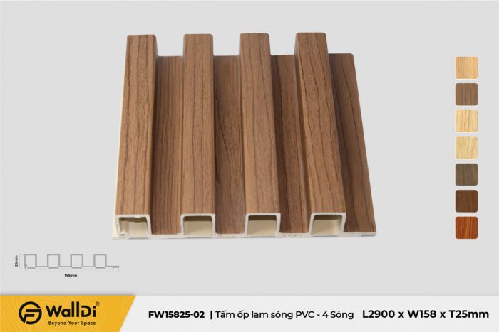 Lam nhựa 4 sóng FW15825-02 - Special Walnut - 25mm