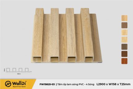 Lam nhựa 4 sóng FW15825-03 - Natural Oak - 25mm