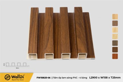 Lam nhựa 4 sóng FW15825-06 - Red Walnut - 25mm