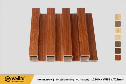 Lam nhựa 4 sóng FW15825-07 - Specila Redwood - 25mm