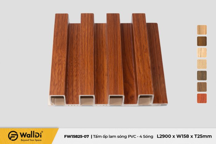 Lam nhựa 4 sóng FW15825-07 - Specila Redwood - 25mm