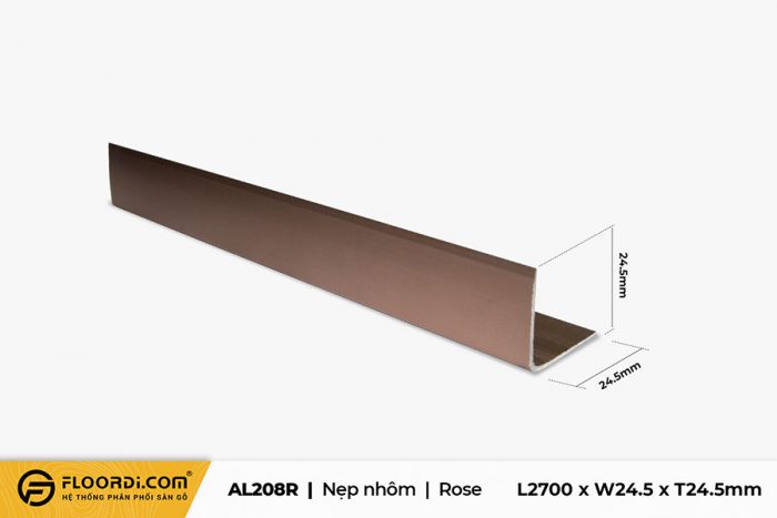 Nẹp nhôm chữ V AL208R Rose 24.5mm