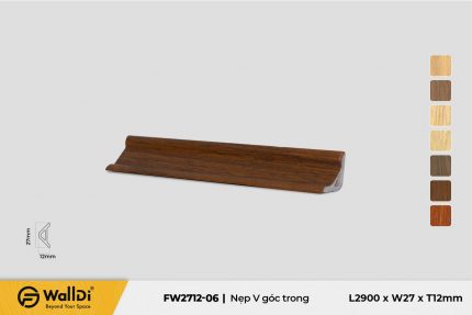 Nẹp V góc trong FW2712-06 Red Walnut 12mm