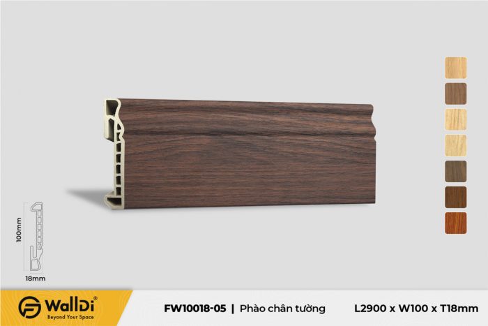 Phào chân tường FW10018-05 Dark Walnut 18mm