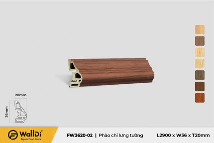 Phào chỉ lưng tường FW3620-02 Special Walnut 20mm