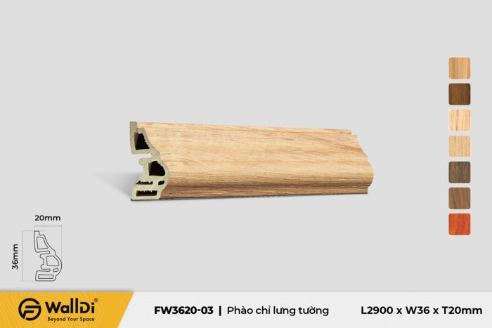 Phào chỉ lưng tường FW3620-03 Natural Oak 20mm