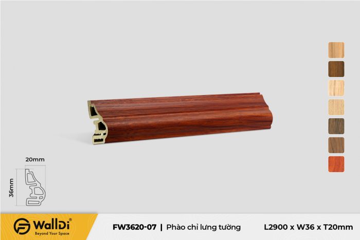 Phào chỉ lưng tường FW3620-07 Specila Redwood 20mm