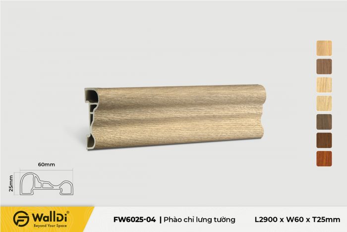 Phào chỉ lưng tường FW6025-04 Nice Oak 25nn