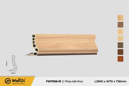 Phào kết thúc FW7036-01 Light Walnut 36mm