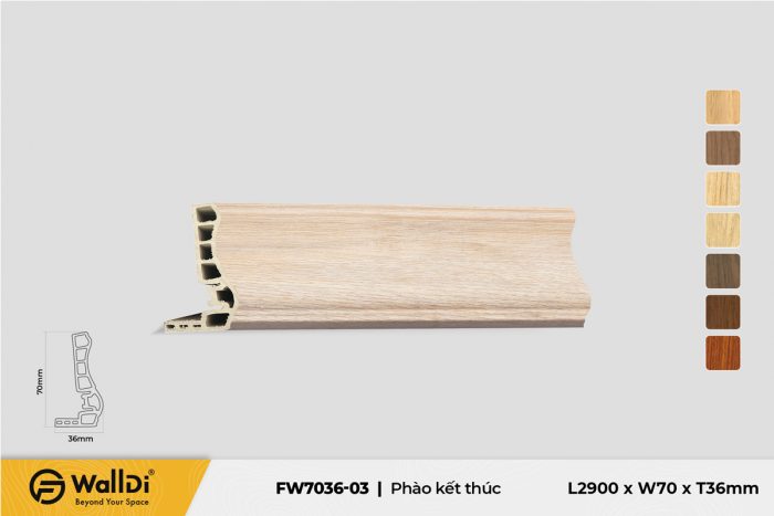 Phào kết thúc FW7036-03 Natural Oak 36mm