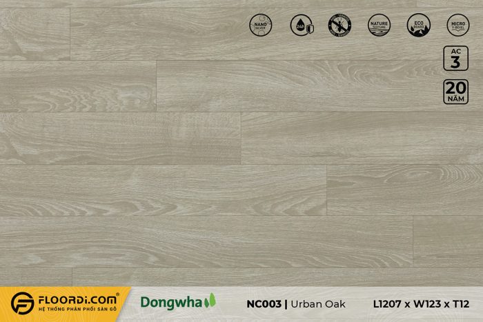 Sàn gỗ Nc003 Urban Oak 12mm AC3