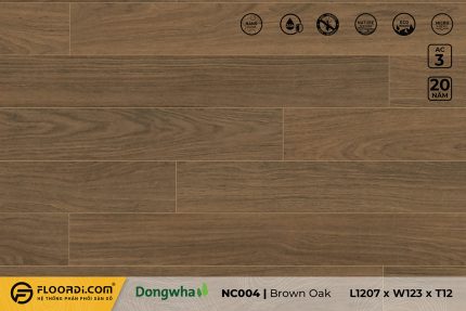 Sàn gỗ NC004 Brown Oak 12mm AC3