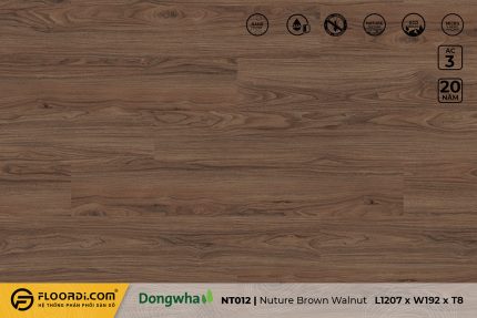 Sàn gỗ NT012 Nature Brown Walnu 8mm AC3