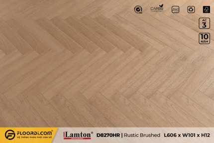 Sàn gỗ xương cá D8270 HR Rustic Brushed 12mm AC3